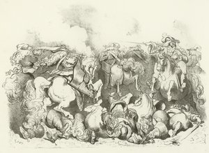 En siktelse for Light Horse under Ludvig XIVs regjeringstid (gravyr)