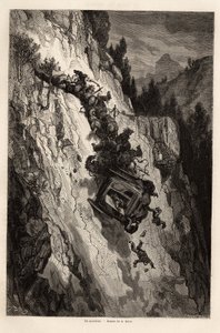 Et uhell med flid, tegning av Gustave Dore (1832-1883), for å illustrere hans reise til Spania, med C. Davillier, i 1862. Gravering i "" Le tour du monde ", redigert av Edouard Charton av Gustave Dore