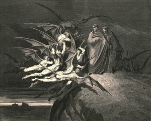 Vær ingen av dere opprørende, c1890. av Gustave Dore