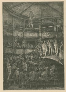 Blondin i Shoreditch, London (gravering) av Gustave Dore