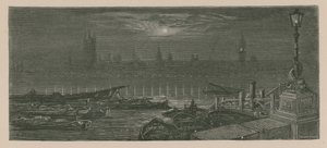 Båter fortøyd på Themsen av Gustave Dore
