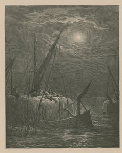 Båter på Themsen av Gustave Dore
