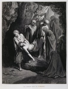 Kristus ført til graven, illustrasjon fra Dore-bibelen av Gustave Dore