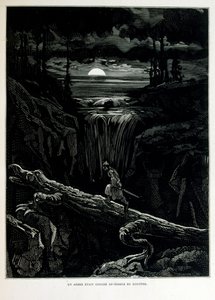 Croque-Mitaine; 1863 illustrasjon, av Gustave Dore (1832 – 1883); Fransk kunstner, grafiker, illustratør. Croque-Mitaine (The bogeyman) en ondsinnet karakter presentert for barn for å skremme dem og dermed gjøre dem klokere. av Gustave Dore