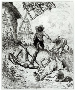 Don Quixote and the Windmills, fra 
