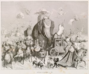 Eselskinn, illustrasjon for Complete Fairy Tales av Charles Perrault (1628-1703), av Gustave Dore (1832-1883) av Gustave Dore