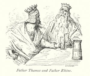 Fader Themsen og Fader Rhinen (gravering) av Gustave Dore