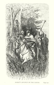 Fowles fremrykning av slottet (gravering) av Gustave Dore