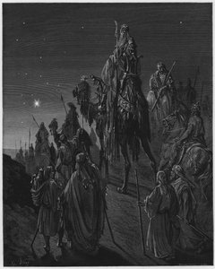 Gustave Dore Bibelen: De vise menn ledet av stjernen av Gustave Dore