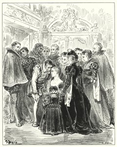 Gustave Dores Don Quijote: "Fortell meg, du orakel," sa han, "var det jeg rapporterte om mine eventyr i Montesinos-hulen en drøm eller virkelighet?" (gravering) av Gustave Dore