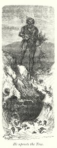 Han rykker opp treet (gravering) av Gustave Dore