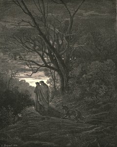 Han, så snart han så at jeg gråt, c1890. av Gustave Dore