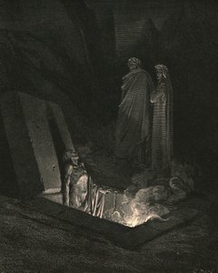 Han, snart der jeg sto ved gravens fot, eyd meg en plass, c1890. av Gustave Dore