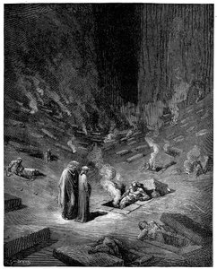 Helvete: byen Dis, den romerske guden for underverdenen, 1863 av Gustave Dore