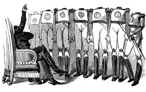 Det hellige Russlands historie. Nicholas I holder en tale for vaktene, 1854. av Gustave Dore