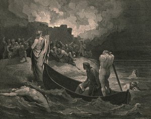 Jeg kunne ikke høre hvilke vilkår han tilbød dem, c1890. av Gustave Dore