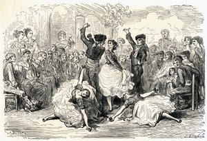 Illustrasjon til «Voyage en Espagne» skrevet av Charles Davillier, utgitt i 1866 (gravering) av Gustave Dore