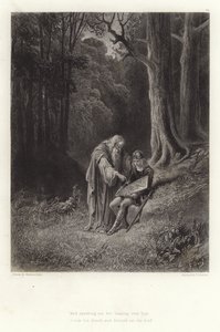 Illustrasjon for Vivien av Alfred Tennyson av Gustave Dore