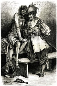Illustrasjon for kaptein Fracasse av Gustave Dore