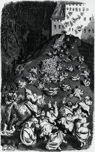 Illustrasjon til samling av humoristiske fortellinger (Contes drolatiques), av Honore de Balzac (1799-1850) av Gustave Dore