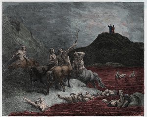 Helvete, Canto 12: Nessus av Gustave Dore