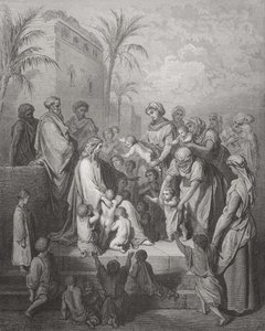 Jesus Blessing the Children, illustrasjon fra Dores 