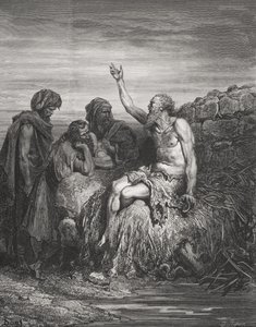Job og hans venner, Job 6:1-4, illustrasjon fra Dores 