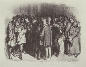 Bak scenen på børsen av Gustave Dore