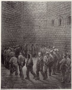 The walk of prisoners in prison - in “” London” av Gustave Dore av Gustave Dore