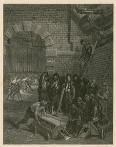 Lambeth Gas Works, London av Gustave Dore