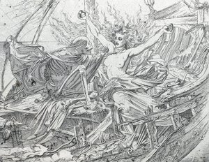 Liv og død trekker skjebnen til mannskapet ved loddtrekning av Gustave Dore