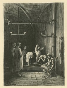 Menn i badene på Tilfluktshuset av Gustave Dore