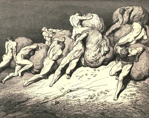 Ikke alt gullet, som er under månen eller noen gang har vært, c1890. av Gustave Dore