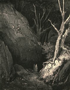 Videre beveget han seg, jeg lukker skrittene hans forfulgt, c1890. av Gustave Dore