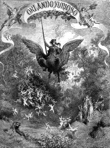 Orlando Furioso av Ludovico Ariosto, omslag av Gustave Dore