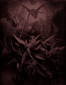 Paradise Lost: Fall of the rebel angels, artist Doré av Gustave Dore