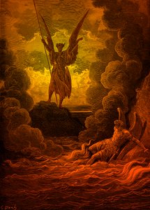 Paradise Lost: Satan og Beelzebub.av Doré av Gustave Dore
