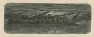 Folk på dekket av en båt på Themsen av Gustave Dore