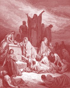 Jerusalems pest, gravering av Doré. - Bibelen av Gustave Dore