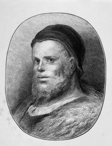 Portrett av Rabelais young - gravering, av Gustave Dore av Gustave Dore