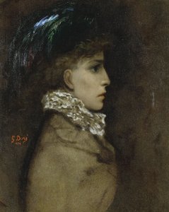 Portrett av skuespillerinnen Sarah Bernhardt 1844-1923, 1870 av Gustave Dore