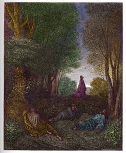 Jesu bønn i Oljehagen - Jesu bønn i Oljehagen - - gravering i "The Bible illustree" av Gustave Dore (1832-1883) - Gravering fra "" The Dore Bible"" av Gustave Dore