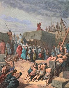 Gjenoppbygging av tempelet i Jerusalem, gravering av Gustave Dore av Gustave Dore