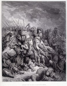 Richard Løvens hjerte i slaget ved Arsur - gravering av Gustave Doré av Gustave Dore