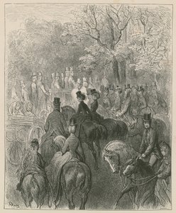 Rotten Row, Hyde Park, London av Gustave Dore