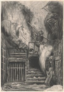Rue de la Vieille Lanterne [Gérard de Nervals selvmord] av Gustave Dore