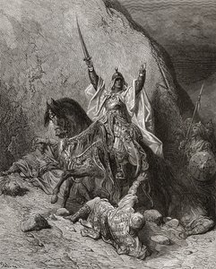 Saladin Yusuf (d.1173) Sultan under andre korstog, illustrasjon fra 