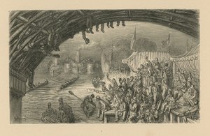 Tilskuere som ser på et båtrace av Gustave Dore