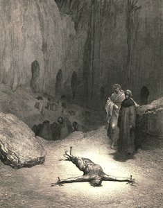 Den gjennomborede ånden ... var han som ga fariseernes råd, ca 1890. av Gustave Dore