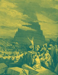 The Confusion of Tongues (Tower of Babel) - Bible av Gustave Dore